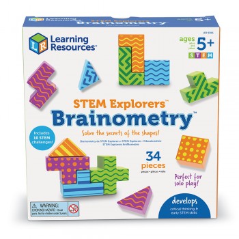 KRĀSAINU FORMU PUZLE SPĒLE STEM EXPLORERS™ BRAINOMETRY™ - LEARNING RESOURCES