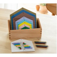 MONTESORI PĒRLĪŠU MĀJAS KOMPLEKTS AR PĒRLĪŠU STIEŅIEM