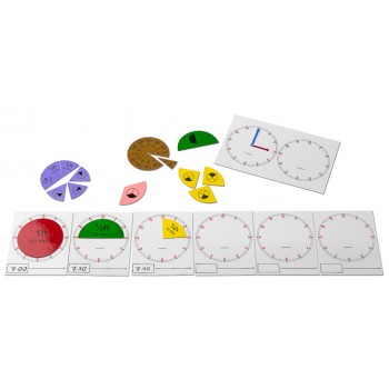 LAIKA APRĒĶINI AR PULKSTENI (DAĻSKAITĻI UN LAIKA PERIODI), MONTESORI MATERIĀLS