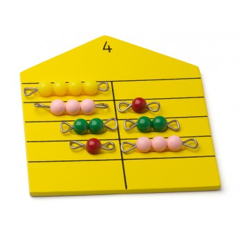 MONTESORI PĒRLĪŠU MĀJAS KOMPLEKTS AR PĒRLĪŠU STIEŅIEM