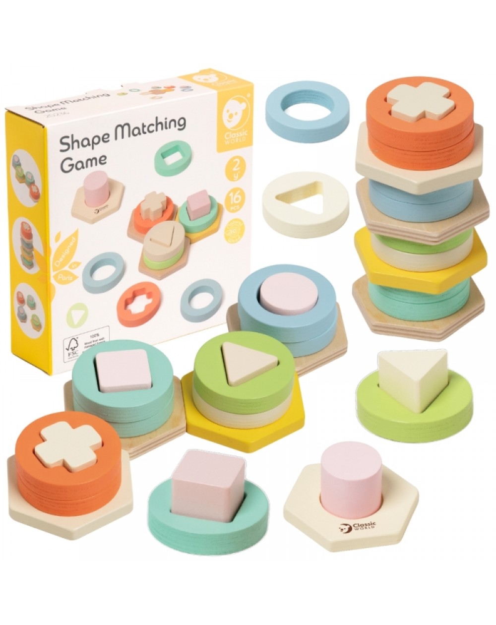 FORMU UN KRĀSU KOKA ŠĶIROŠANAS ROTAĻĻIETA - CLASSIC WORLD