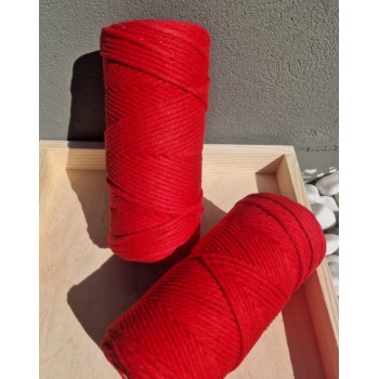 Makrame Mezglošanas Aukla 3 mm Red 100 m - OUWAKIDS