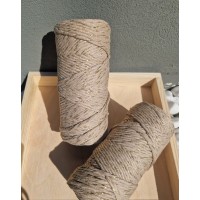 Makrame Mezglošanas Aukla 3 mm Brown Gold 100 m - OUWAKIDS