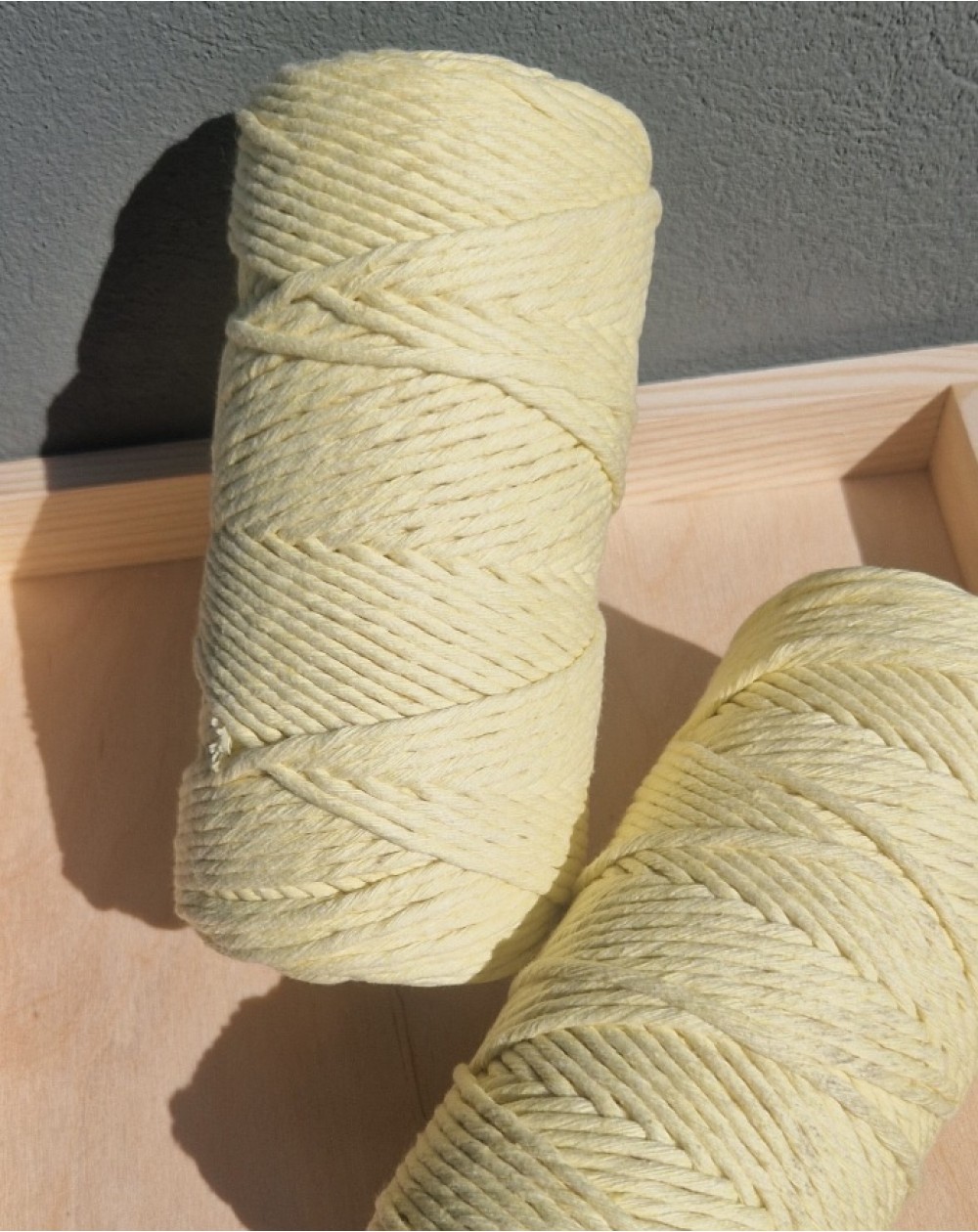 Makrame Mezglošanas Aukla 3 mm Light Yellow 100 m - OUWAKIDS