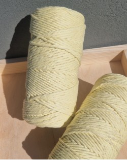 Makrame Mezglošanas Aukla 3 mm Light Yellow 100 m - OUWAKIDS