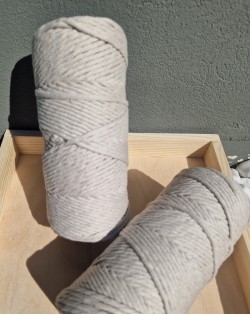 Makrame Mezglošanas Aukla 3 mm Grey 100 m - OUWAKIDS