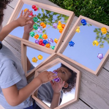 Dažādu Formu Spoguļu Paplātes Komplekts 4 Paplātes - Tickit Dažādu Formu Spoguļu Paplātes Komplekts 4 Paplātes - Tickit
