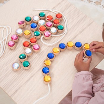 Wooden Lacing Jewels - Tickit Wooden Lacing Jewels - Tickit