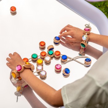 Wooden Lacing Jewels - Tickit Wooden Lacing Jewels - Tickit