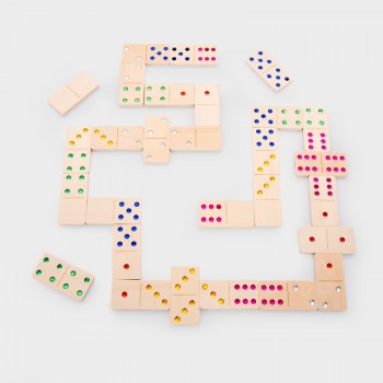 Lielie Koka Domino ar Krāsainiem Dārgakeņiem - Tickit