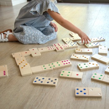 Lielie Koka Domino ar Krāsainiem Dārgakeņiem - Tickit