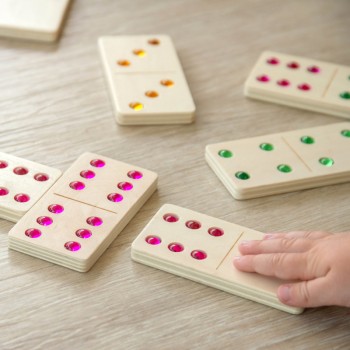 Lielie Koka Domino ar Krāsainiem Dārgakeņiem - Tickit