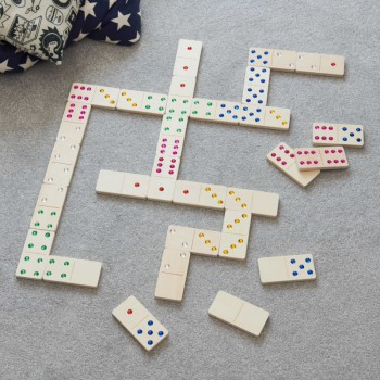 Lielie Koka Domino ar Krāsainiem Dārgakeņiem - Tickit