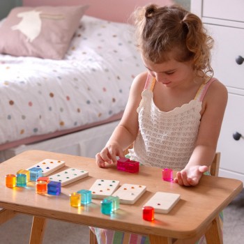 Lielie Koka Domino ar Krāsainiem Dārgakeņiem - Tickit