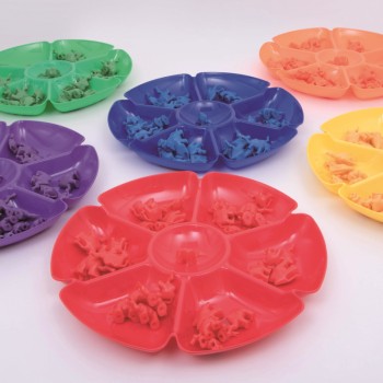 FLOWER SHAPED TRAY, DIFFERENT COLORS - TICKIT