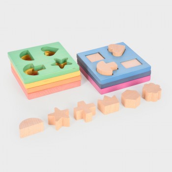LAYERED PUZZLE WITH INSERTABLE SHAPES - TICKIT