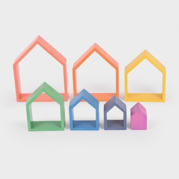 RAINBOW WOODEN HOUSES - TICKIT