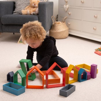 RAINBOW WOODEN HOUSES - TICKIT