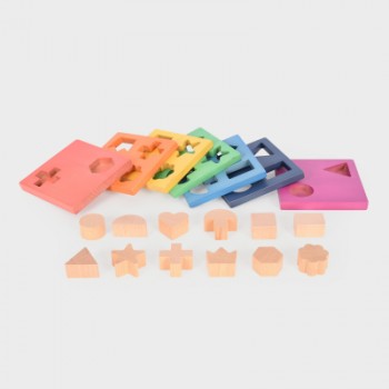 LAYERED PUZZLE WITH INSERTABLE SHAPES - TICKIT