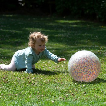 LIELA AR ZVAIGZNĪTĒM PILDĪTA SENSORĀ BUMBA DIAMETRS 35 CM - TICKIT