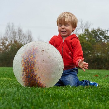 LIELA AR ZVAIGZNĪTĒM PILDĪTA SENSORĀ BUMBA DIAMETRS 35 CM - TICKIT