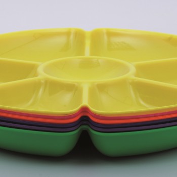 FLOWER SHAPED TRAY, DIFFERENT COLORS - TICKIT