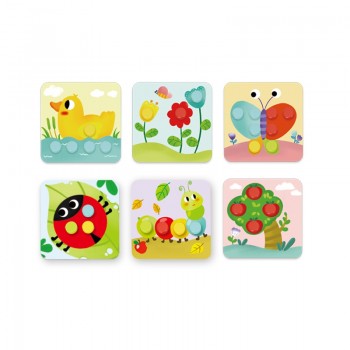 MOZAĪKA PABEIDZ ZĪMĒJUMU AR KOKA TAPIŅĀM - WOOPIE