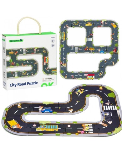 LIELIZMĒRA PUZLE AUTOCEĻŠ 20 GABALI  - TOOKY TOYS