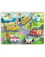 TRANSPORTLĪDZEKĻU KOKA PUZLE MAZUĻIEM - TOOKY TOY