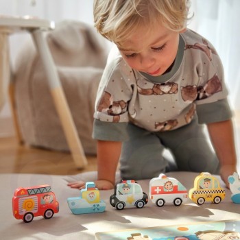 WOODEN TRANSPORT PUZZLE FOR LITTLE ONES - TOOKY TOY