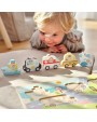 TRANSPORTLĪDZEKĻU KOKA PUZLE MAZUĻIEM - TOOKY TOY