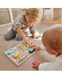 TRANSPORTLĪDZEKĻU KOKA PUZLE MAZUĻIEM - TOOKY TOY