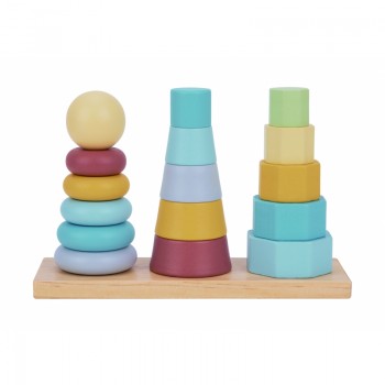 TRĪS KOKA PIRAMĪDAS - TOOKY TOY TRĪS KOKA PIRAMĪDAS - TOOKY TOY