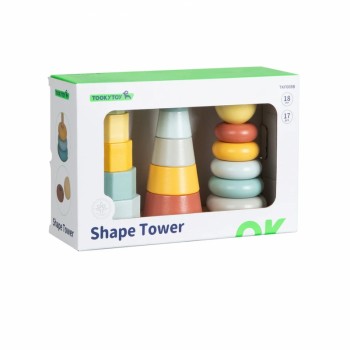 TRĪS KOKA PIRAMĪDAS - TOOKY TOY