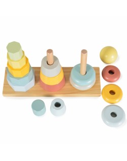 TRĪS KOKA PIRAMĪDAS - TOOKY TOY