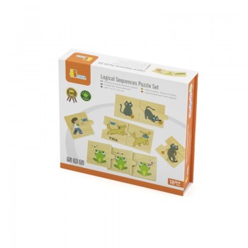 IZGLĪTOJOŠA ATTĪSTOŠA ATBILSTĪBU KOKA PUZLE SPĒLE DZĪVNIEKU AKTIVITĀTES - VIGA