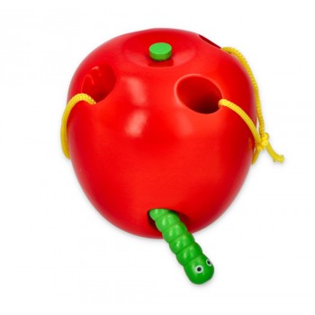 LACING TOY RED APPLE AND WORM - VIGA LACING TOY RED APPLE AND WORM - VIGA