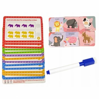 EDUCATIONAL SET COLOR LEARNING SORTING MATHEMATICS 83 ELEMENTS ANIMALS - WOOPIE GREEN