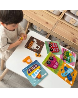 SEŠAS MINI KOKA PUZLES 6IN1 TRANSPORTLĪDZEKĻI - WOOPIE