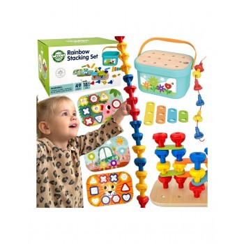 KRĀSAINS KOMPLEKTS BŪVĒŠANAI, VĒRŠANAI, SASKAŅOŠANAI, 12IN1 - WOOPIE GREEN