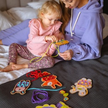 AUKLU VĒRŠANAS KOMPLEKTS SPĒLE 5IN1 DZĪVNIEKI - WOOPIE