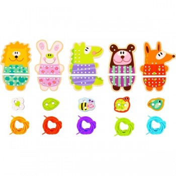 AUKLU VĒRŠANAS KOMPLEKTS SPĒLE 5IN1 DZĪVNIEKI - WOOPIE