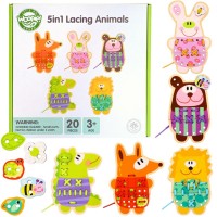 AUKLU VĒRŠANAS KOMPLEKTS SPĒLE 5IN1 DZĪVNIEKI - WOOPIE