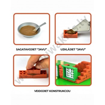 CREATIVE BRICK BUILDING SET - WOOPIE GREEN CREATIVE BRICK BUILDING SET - WOOPIE GREEN