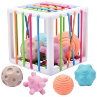 SENSORY CUBE WITH 4 SOFT SENSORY BALLS - WOOPIE