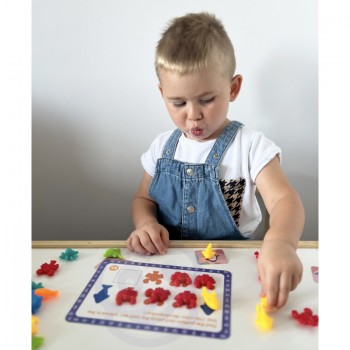 ATTĪSTOŠS KOMPLEKTS KRĀSU APGUVE ŠĶIROŠANA MATEMĀTIKA 111 ELEMENTI - WOOPIE GREEN