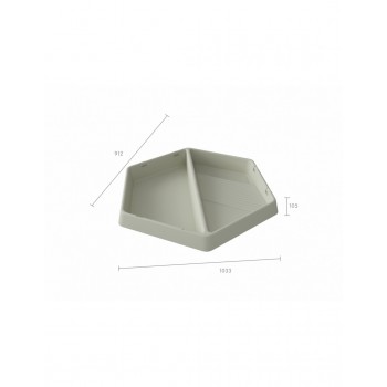 SEŠSTŪRA FORMAS PAPLĀTE AR 2 NODALĪJUMIEM - MASTERKIDZ