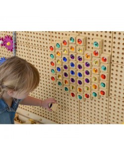 KRĀSAINI AKRILA DIMANTI STEM TĀFELĒM, 72 GABALI - MASTERKIDZ