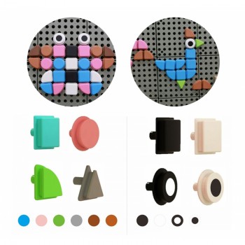 SET OF GEOMETRIC SHAPES FOR STEM BOARDS, 64 PIECES - MASTERKIDZ