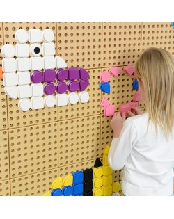 ĢEOMETRISKO FIGŪRU KOMPLEKTS STEM TĀFELĒM, 64 GAB - MASTERKIDZ